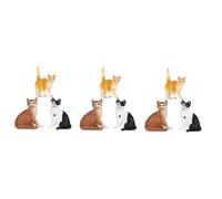 TOPBATHY 3 Juegos Gato Modelo Cat Toys Figura De Gato Modelo Animal Estatuilla De Gato Realista Figura Animal Estatuilla De Animales De Juguete Gato Animal Modelo El Plastico 3 Piezas * 3