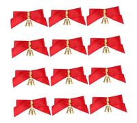 TOPBATHY 3 Juegos Lazo De Navidad Arco De Bola De Navidad De Navidad Solar Christmas Tree Decorations Bolas Navideñas Decoración Colgante del Árbol De Navidad Arco Rojo Uds * 3