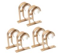 TOPBATHY 3 Juegos Soporte De Barra De Cortina Barra De Cortina De Apoyo Ganchos En S Doble Soporte De Cenefa Barra De Cortina De Tensión Soportes Aleación De Aluminio Golden 2 Piezas * 3