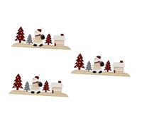 TOPBATHY 3 Piezas Adornos de Santa Claus de Nieve de Navidad Pegatinas estatuillas del árbol de Navidad navideños Christmas Adorno de Oficina Adorno Decorativo de Navidad