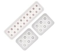 TOPBATHY 3 Piezas Molde para Colgante DIY de Silicona Blanco, Sencillo y | Manual, Reutilizable y Fácil de Lavar, para Colgantes de Cuentas, Uso Creativo en Resina