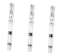 TOPBATHY 3 piezas Pinceles Acuarela Recargables Plumas Caligrafía Estilo Pincel Innovadoras Cuerpo Transparente con Gran Capacidad para Tinta para Escritura y Dibujo