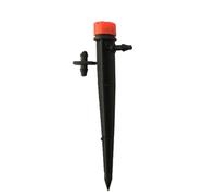 TOPBATHY 30 Goteros de Riego Ajustables Paquete de 30 Unidades 8 Orificios y Rociado de 360 Grados Material Pp Práctico en Color Rojo para Plantas y Flores
