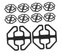 TOPBATHY 30 Piezas Clips de Placa Forma de Ciruela para Fijación de Fundas de Asiento de Coche Sujetadores Plásticos Duraderos para Interior de Vehículos Accesorios de Fijación Negros