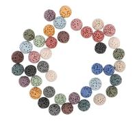 TOPBATHY 39 Piezas Cuentas De Aromaterapia Para Coche Piedras Para Hacer Joyas Cuentas De Piedra De Lava Cuentas De Piedra Para Pulseras Perlas Aromáticas Sin Perfume Rosario Roca Volcanica