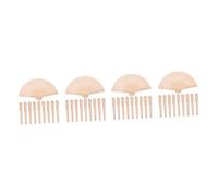 TOPBATHY 4 Juegos Abanico Plegable De Madera Ventiladores Huecos Abanicos Para Invitadas De Boda A Granel Abanicos De Madera Fanático Del Espectáculo Ventilador De Khaki 10 Uds * 4