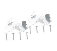 TOPBATHY 4 Juegos De Soportes para Barra De Cortina Soportes para Puerta Abrazaderas Ajustables para Colgar En Armario Ganchos para Ventana Colgadores Dobles Soportes De Tensión para