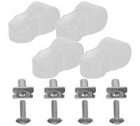 TOPBATHY 4 Juegos Kit de Tornillos y Clips Color Plata para de Fútbol Americano con Material TPE Fácil Uso y Prevención de Aflojamiento para Prácticas y Partidos Escolares