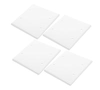 TOPBATHY 4 juegos Placa de Pared Blanca Ignífuga con Tornillos de Enchufe sin Resistente y Calor para Uso Residencial Comercial Industrial