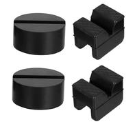 TOPBATHY 4 piezas Almohadillas de Goma para Gato Hidráulico Adaptador Protector Ranurado para Soportes de Carretilla y Protección de Soldadura