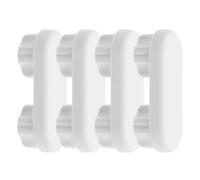 TOPBATHY 4 Piezas Asiento de Inodoro Amortiguación Flexible y Diseño Versátil, Cojín de Plástico Blanco para Tapa y Asiento en Baño