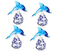 TOPBATHY 4 Piezas De Pequeño Delfín De Peluche Ballena De Juguete para El Baño Figura De Animal Juguete De Delfín Juguetes De Piscina Cangrejo Gateante Juguete para Bebé Ballena De