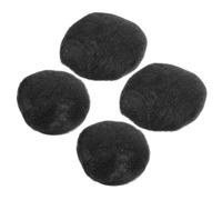 TOPBATHY 4 Piezas Extensión de Moño de Pelo, Moño de Dona, Pelo Sintético de Alta Temperatura, Negro, Rellena Cabello Fino, para Mujeres y Niñas, Peinado y Rodajes de Cine