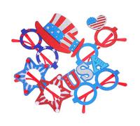 TOPBATHY 4 Piezas Gafas Patrióticas para Día Diseño de Bandera de de Accesorios para Celebraciones Julio Ligeras y Elegantes para Eventos Tipo
