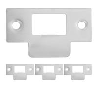 TOPBATHY 4 Piezas Placa Cierre Cerradura Puerta Acero Inoxidable, Refuerzo Puerta Garaje, Kit Reparación Placa Protección Marco, Accesorio Seguridad para Herrajes y Cerraduras