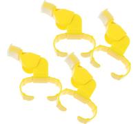 TOPBATHY 4 Piezas Silbatos Deportivos Anillo para Dedo de Silbato de Árbitro para Fútbol Baloncesto y Actividades al Aire Reutilizables y Resistentes