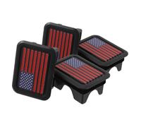 TOPBATHY 4 Piezas Tapas para Huecos de Riel de Camión con de Bandera Americana Cubiertas de Bolsillo para Estacas Traseras de Cama Plástico Resistente para Camionetas SUV Protección