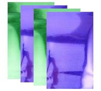 TOPBATHY 4 piezas Vinilo Termoadhesivo Luminoso Verde y Azul para Transferencia Térmica Material de Sublimación Resistente y Permanente para Camisetas DIY y Manualidades Nocturnas