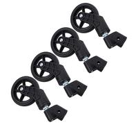 TOPBATHY 4 Ruedas Giratorias Vástago para Carrito Compra Silenciosas Resistentes al Desgaste 125X25 MM Repuesto para Ruedas Delanteras Uso en Supermercado y Almacén