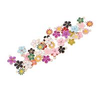 TOPBATHY 40 piezas Dijes Flor de Cerezo Aleación Colorida Colgantes Pequeños para Pulsera y Collar Accesorios DIY para Joyería Charms Delicados para Brazaletes
