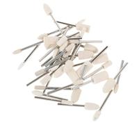 TOPBATHY 40 Unidades Ruedas de Fieltro de Lana para Pulido con Vástago Pulg de Discos Cilíndricos y Cónicos para Taladro y Amoladora Pulidor para Joyería Vidrio y Metal