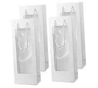 TOPBATHY 4piezas Bolsas De Obsequio Para Vino Tinto De Bolsas De Papel Kraft Con Ventana Para Envasar Botellas De Vino Para Eventos De Celebración