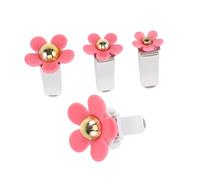 TOPBATHY 4piezas Clip Para Perfume De Coche Difusor De Aromas Diseño De Margaritas Lindo y Decorativo Para Ventilación Del Coche Esencial Para Aire y Viajes
