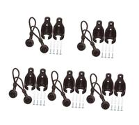 TOPBATHY 5 Juegos De Hebillas De Cordón Elástico para Taladro Varillas Exteriores Cuerda Elástica Ganchos para Cordón Negro Cubiertas De Luz Cuerda Elástica Alambre De Choque