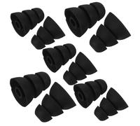 TOPBATHY 5 Pares De Fundas De Silicona Para Auriculares In-ear 3,8 Mm, Triple Capa, Talla L, Color Negro, Almohadillas Suaves y Elásticas Aislamiento Acústico Para Música y Uso Prolongado