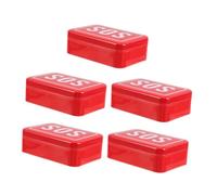 TOPBATHY 5 piezas Caja Metálica Pequeña Portátil para Medicina con Señal Sos Visible Resistente al Agua y Golpes Organizador Compacto para Camping y Emergencias de Unidades