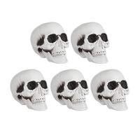 TOPBATHY 5 Piezas Decoración de Halloween para Casa Calavera de PE, Diseño Realista y Montaje Fácil para Ambiente Terrorífico en Casas Embrujadas