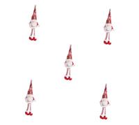 TOPBATHY 5 Piezas muñeca de Peluche sin Rostro Animal de Peluche casa de Pan de Jengibre Adornos navideños navideños Duendes navideños decoración del hogar Adorno de muñeca Felpa
