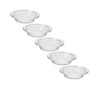 TOPBATHY 5 Piezas Plato De Aromaterapia De Vidrio Plato Calentador De Aceite Tazón Calentador De Cera para Derretir Soporte De Aceite De Vidrio Más Cálido De Vela Transparente