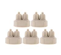 TOPBATHY 5 Piezas Tapa de Botella de Co2 para Reactor DIY, ABS Beige | Sellado y Fabricación Precisa, para Cilindro y Botella de Co2, Uso Exterior y Barbacoas