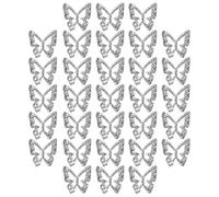 TOPBATHY 50 Dijes Uñas Plateados de Aleación Metal 3d Gemas de Imitación, Adornos de Filigrana para Decoración de Uñas Acrílicas, 50 Piezas para Manicura y Arte DIY