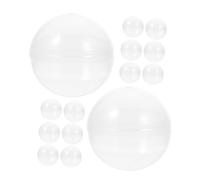 TOPBATHY 50 Piezas caparazón de gacha máquina de dulces máquinas expendedoras de condimento bolas transparentes caja de plástico contenedor de almacenamiento bola vacia el plastico