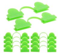 TOPBATHY 50 Piezas Clips de Invernadero Abrazaderas para Película de Invernadero de Plástico Doble Cabeza Verde Claro y Materiales Fácil Instalación y Resistencia al Viento y Cobertizos