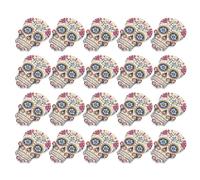TOPBATHY 50 Unidades Botones de Madera Pequeños de Calavera Pintados para Manualidades Diy, Decorativos para Ropa, Costura y Accesorios de Halloween