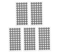 TOPBATHY 5hojas Marcadores de Punto de Referencia Reflectantes para Escaneo Puntos por Hoja de Espesor Alta Visibilidad Uso Interiores y Exteriores Marcadores de Seguimiento para Escáneres