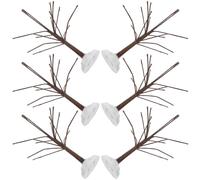 TOPBATHY 6 Árboles Miniatura para Diorama de Trenes Modelo de Árbol Seco Marrón 8 CM Accesorios Decorativos para Maquetas y Manualidades Kit de Árboles de Invierno para Decoración