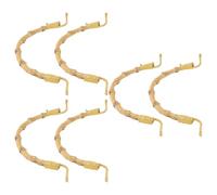 TOPBATHY 6 Asas de Ratán Ergonómicas para Tetera en Forma, Mango Antideslizante para Ceremonia del Té y Momentos de Té, Color Amarillo Clásico