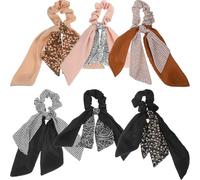 TOPBATHY 6 piezas Gomas Pelo con Lazos Elásticos para Cabello Mujer y Niña Accesorios Versátiles para Peinados Elegantes y Modernos Diseño Floral para Tipo Pelo