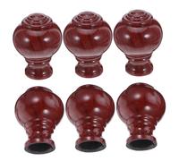 TOPBATHY 6 Piezas Tapas para Barras de Cortina con Acabado de Madera Embellecedores Decorativos para Varillas de Cortina Fácil Instalación Protección para Compatible con Diversos Tipos de