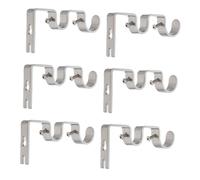 TOPBATHY 6 Soportes para Barra De Cortina Soporte Central Plateados