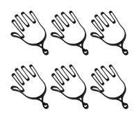 TOPBATHY 6 Soportes para Guantes de Golf Negros, Perchas Moldeadoras de Plástico PP Ligeras y Portátiles, Práctica Herramienta para Secar y Organizar Guantes en Golf y Actividades al Aire