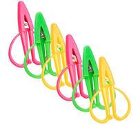 TOPBATHY 6 Tijeras Mini para Manualidades con Funda Protectora, Cortador de Hilo Portátil para Costura y Bordado, Colores Rosa, Verde y Amarillo, 6 Piezas para Uso en Hogar y Taller