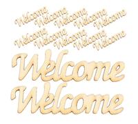 TOPBATHY 60piezas Recortes De Madera De Bienvenida Palabras Inglés Sin Terminar Accesorio De Decoración Para Pared