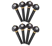 TOPBATHY 8 Clavijas de Afinación para Violín 3/4 de Madera Negra, Repuestos Fáciles de Instalar para Accesorios de Violín, Pack de 8 Unidades