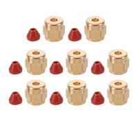 TOPBATHY 8 Piezas Boquilla de Cobre para Máquina de Humo con Junta de Silicona, Accesorio Metálico Antileak para Equipo de Escenario y Efecto de Dj en Conciertos