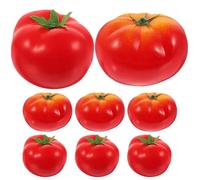 TOPBATHY 8 Piezas Imitación Tomate Tomate de Plástico Fruta Artificial Modelos Decoración Tomate Artificial Falso Tomate realista Miniatura Vegetal Falso Frutas Ayudas a la Enseñanza